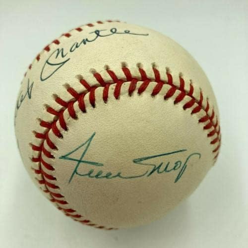 Мики Мэнтл, Уили Мейс и Дюк Снайдер Подписаха ДНК на Националната лига бейзбол PSA - Бейзболни топки с Автографи