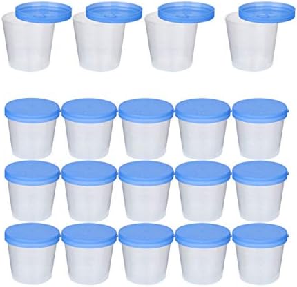 ALREMO XINGHUANG - 50шт Чаши за проби с обем 40 ml Пластмасова Чаша за събиране на проби на урина с Капаци за лабораторна