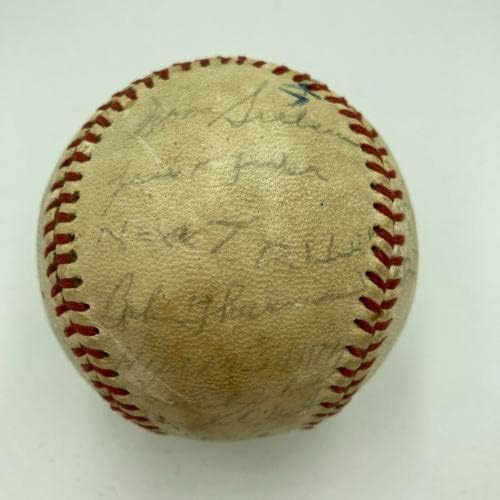 Хилтън Смит Сэтчел Пейдж Негритянская лига Канзас Сити Монархс Подписа Бейзболен клуб JSA - Бейзболни топки с автографи
