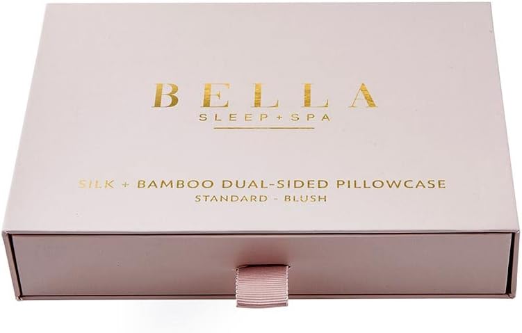 Калъфка Bella Sleep + Spa, Двустранен Калъфка от Коприна Тутового цветове за Коса и кожа, Стандартен Размер, Руж
