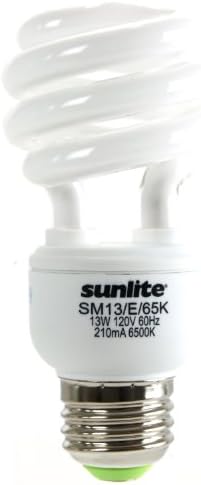Sunlite SM13/E/65/3PK 13-Ваттная Мини-Спирала Крушка Energy Star, Сертифицирана от CFL, Средна База, Дневна Светлина,