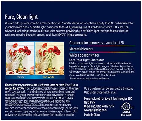 GE Reveal 2 набор от led лампи с мощност 50 W, с регулируема яркост, улучшающих цвят led осветителни тела Par20