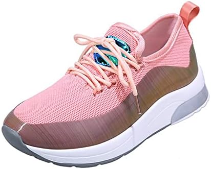 Готини маратонки с розови водоустойчив покритие за жени, дишаща вулканизированная ежедневни обувки дантела, градинска