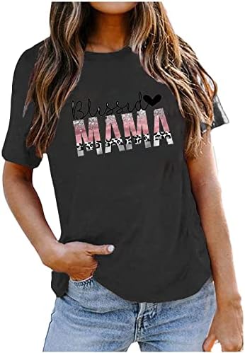 Ризи Мама за Жени, Ежедневни Блузи с Къс Ръкав, Летни Сладки Тениски С Писмото Принтом