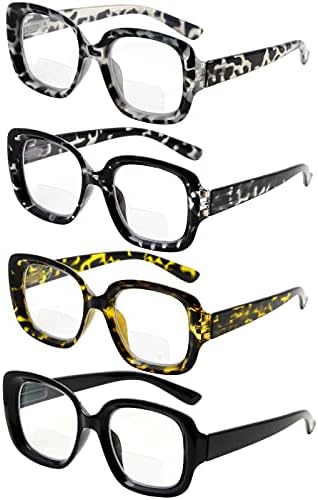 Eyekepper 4 Опаковки Бифокальных Слънчеви Очила Дамски Шик Бифокални Цветни Четци