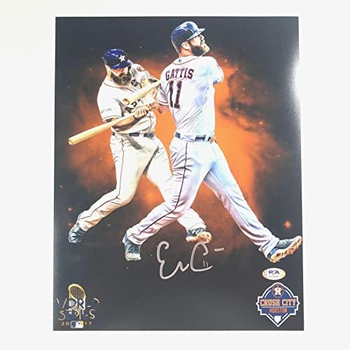 Евън Гаттис подписа снимка 11x14 с автограф на PSA / DNA Houston Astros - Снимки на MLB с автограф