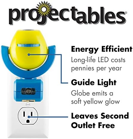 Проектори 30605 Paw Патрул На 6-Образна led plug лека нощ, жълто и синьо, с датчик за околната светлина, автоматично